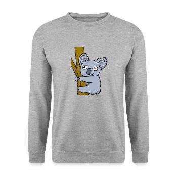 Koala effronté - Sweat-shirt Unisexe - gris chiné - Devant - Alina (178cm) & Michal (187cm)