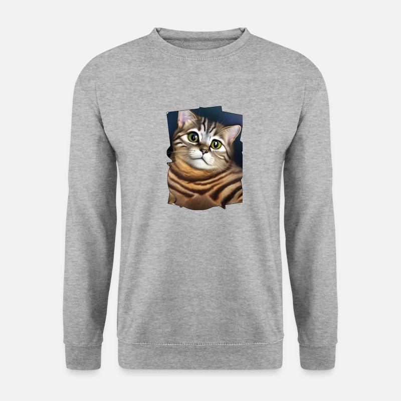 Süsse katze - Unisex Pullover - Weißgrau meliert