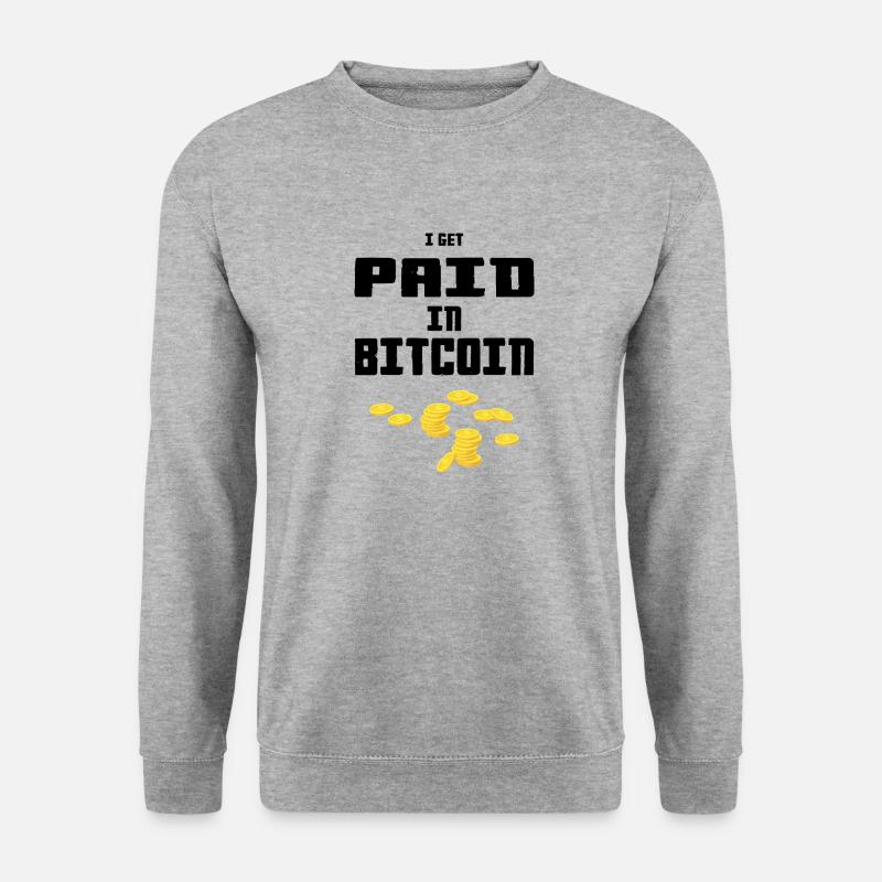 Bitcoin Trading Crypto Aktien - Unisex Pullover - Weißgrau meliert