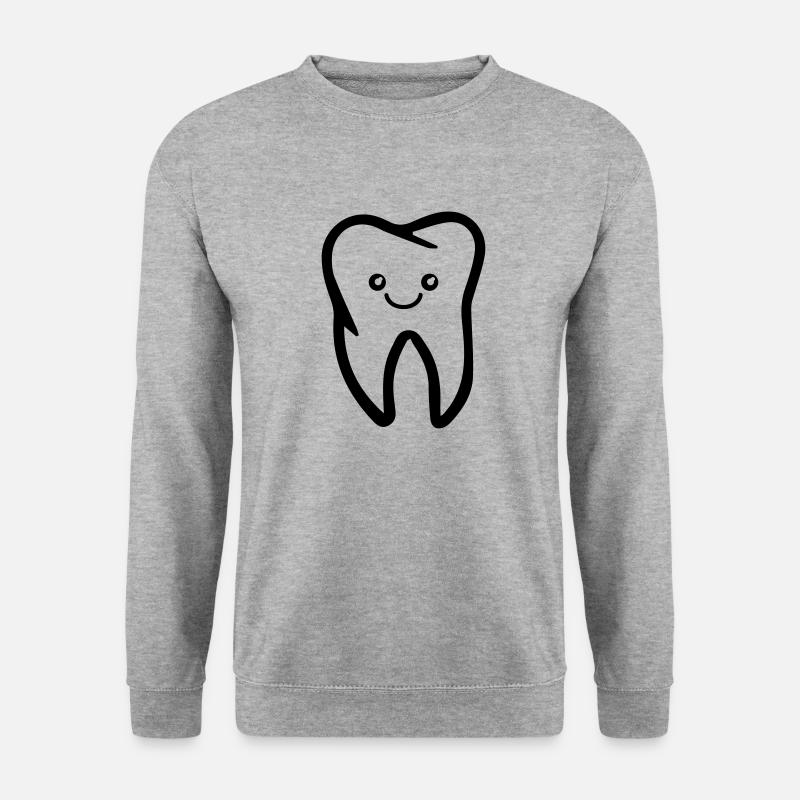 zahn smile - Unisex Pullover - Weißgrau meliert