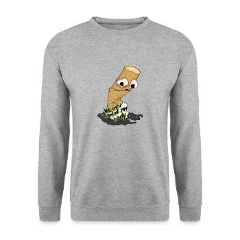 Du wolltest nur meinen Körper - Unisex Pullover - Weißgrau meliert - Vorne - Alina (178cm) & Michal (187cm)