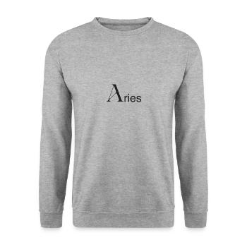 SZ Aries - Unisex Pullover - Weißgrau meliert - Vorne - Alina (178cm) & Michal (187cm)