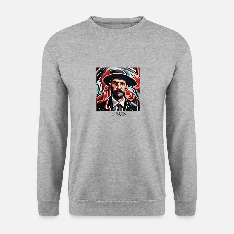 Mr. JE SUIS - Unisex Pullover - Weißgrau meliert