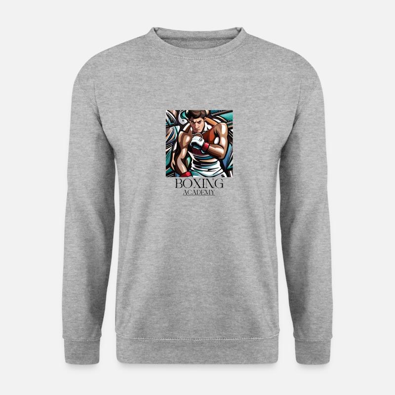 BOXING ACADEMY - Unisex Pullover - Weißgrau meliert