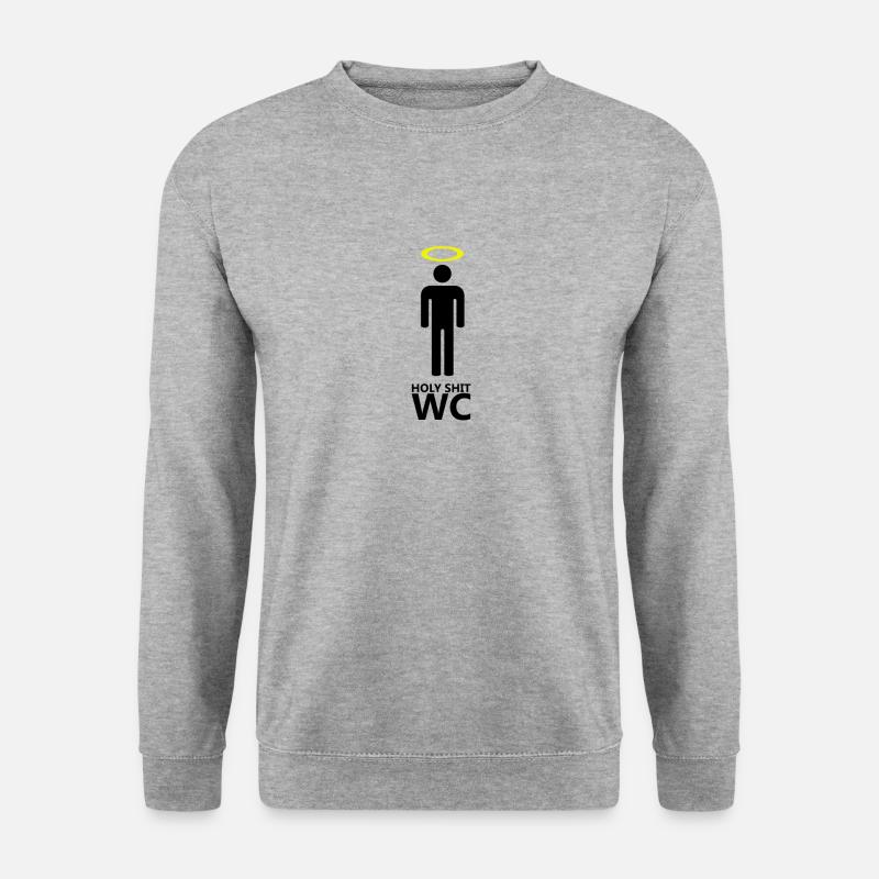 Holy shit - Unisex Pullover - Weißgrau meliert