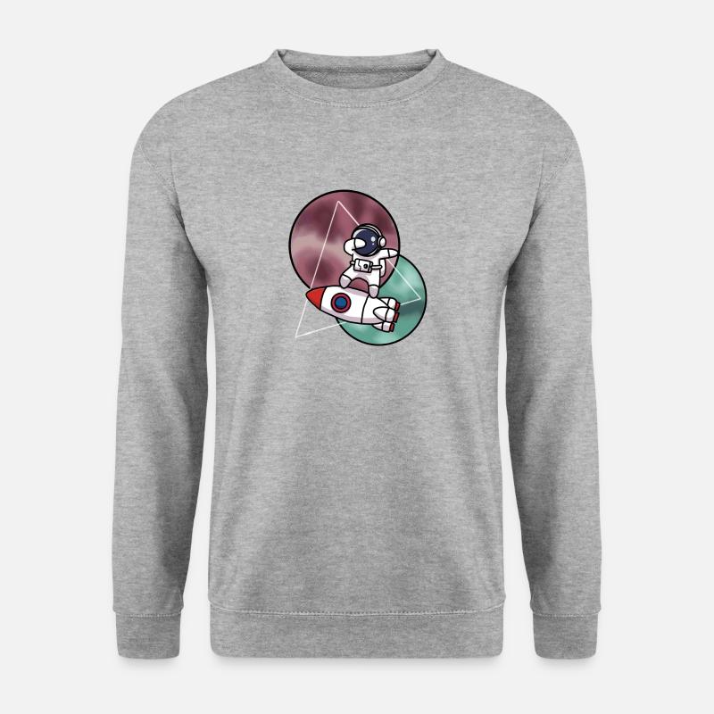 Astronaut - Unisex Pullover - Weißgrau meliert