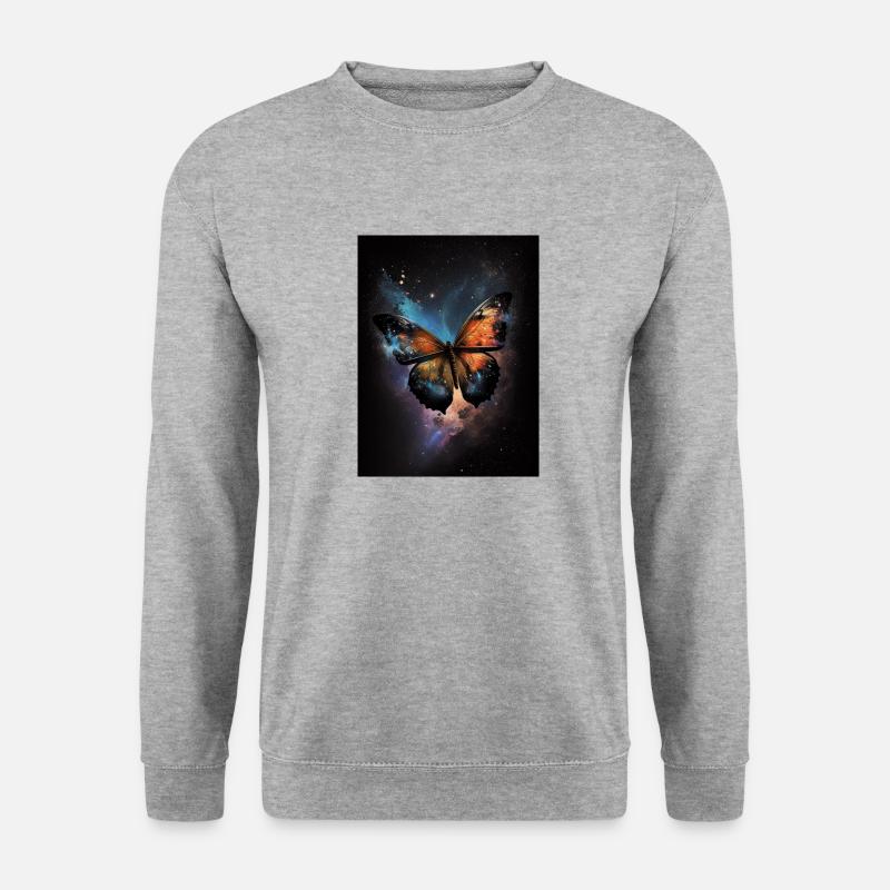Infinity Schmetterling - Unisex Pullover - Weißgrau meliert