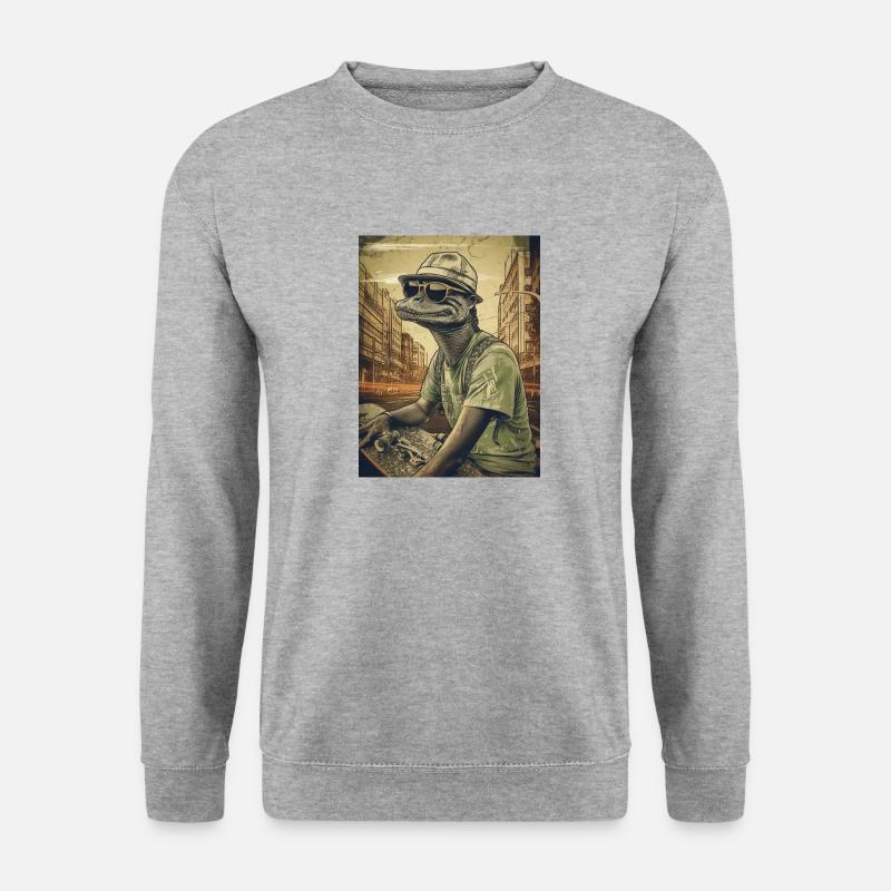 Tierischer Stil - Unisex Pullover - Weißgrau meliert