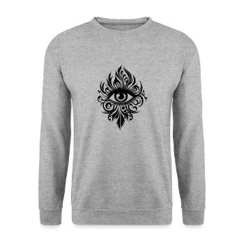 Auge Augen Augenarzt - Unisex Pullover - Weißgrau meliert - Vorne - Alina (178cm) & Michal (187cm)