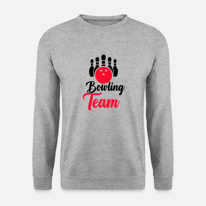 bowling team - Unisex Pullover - Weißgrau meliert
