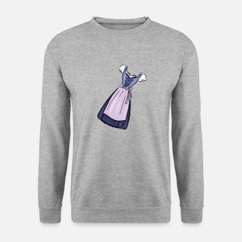 Dirndl - Unisex Pullover - Weißgrau meliert