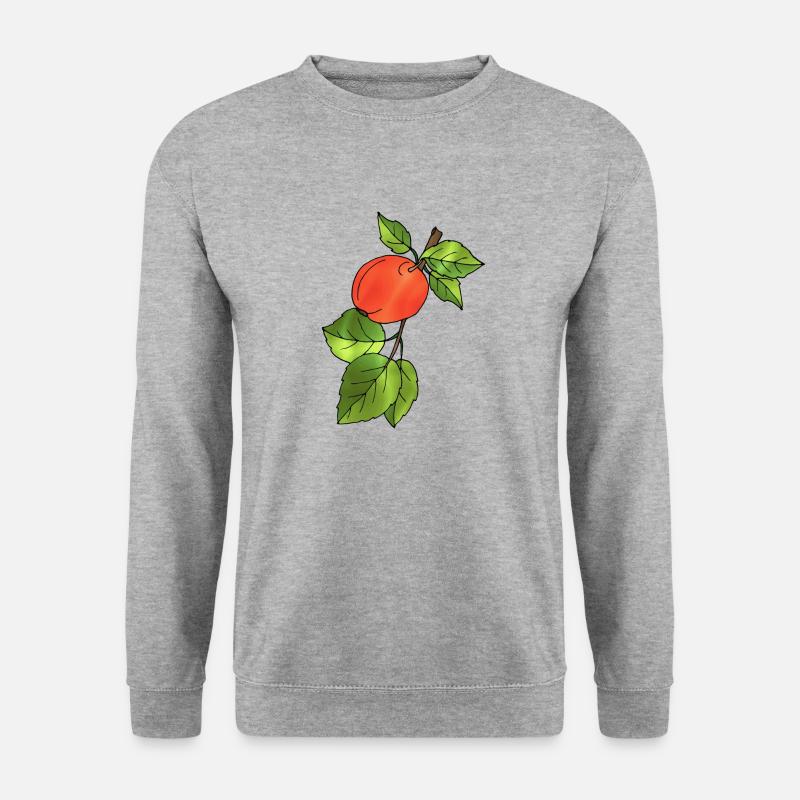 Apfel - Unisex Pullover - Weißgrau meliert