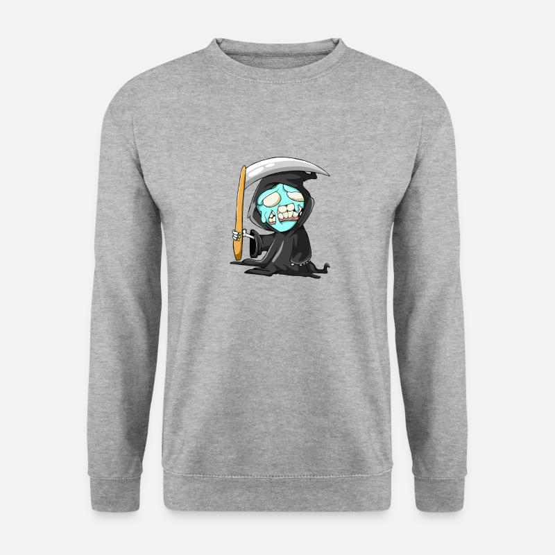 Sensenmann - Unisex Pullover - Weißgrau meliert