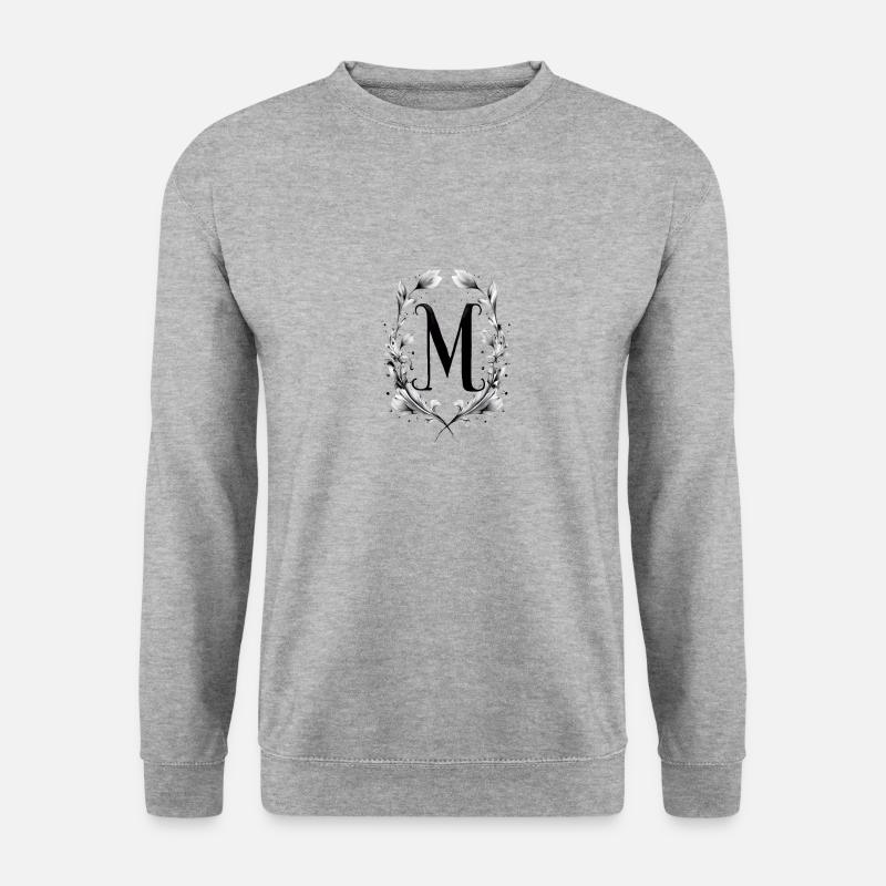 M - Unisex Pullover - Weißgrau meliert