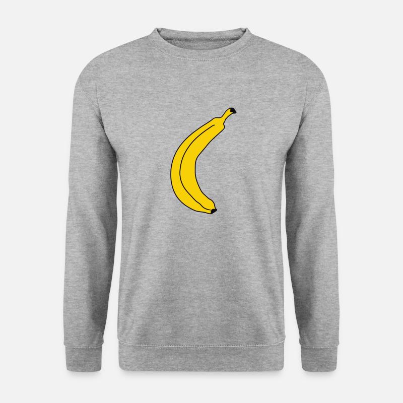 Einfache Banane - Unisex Pullover - Weißgrau meliert