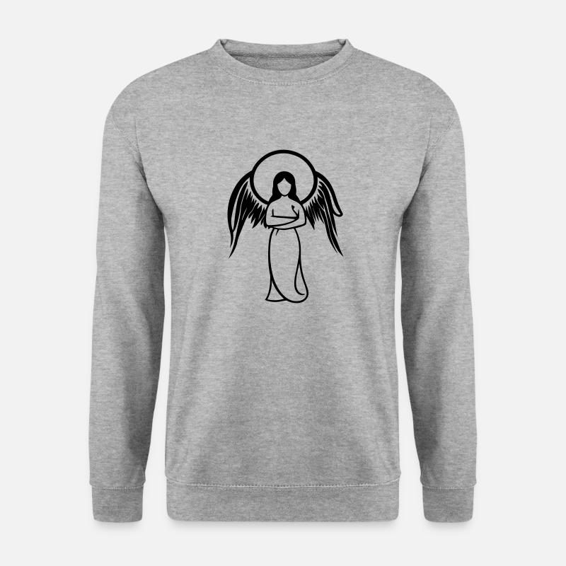 Engel - Unisex Pullover - Weißgrau meliert