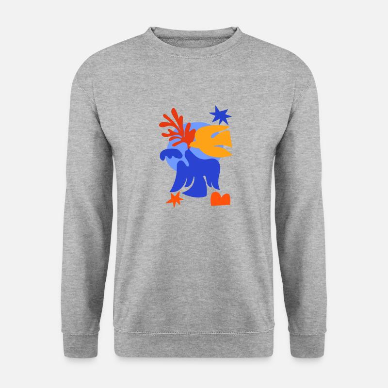 Friede - Unisex Pullover - Weißgrau meliert