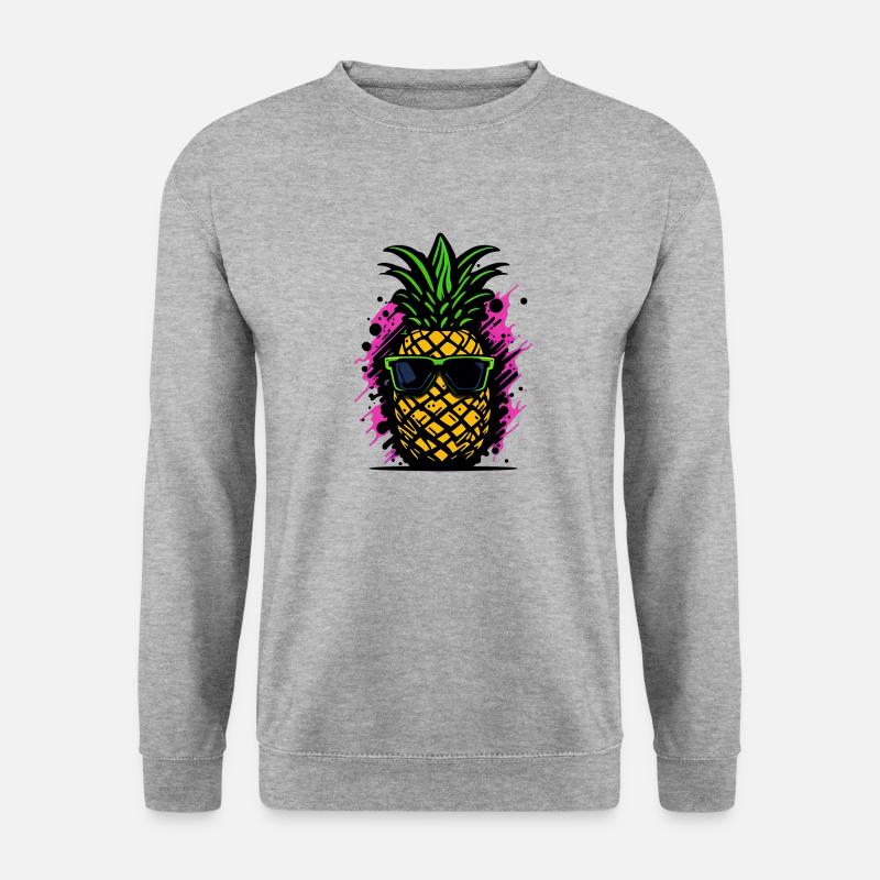 Cool retro bezel pineapple - Unisex Sweatshirt - salt & pepper