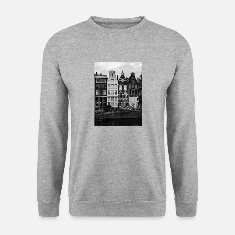 Amsterdam - Unisex Pullover - Weißgrau meliert