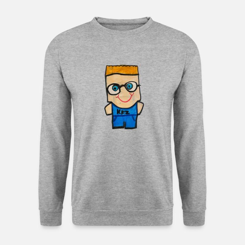 Ebner W. - Unisex Pullover - Weißgrau meliert