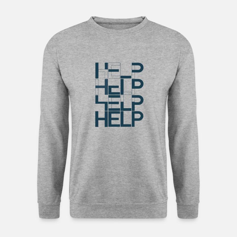 Help - Unisex Sweatshirt - salt & pepper