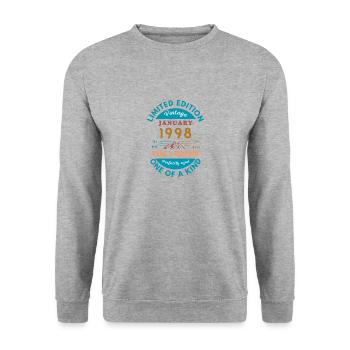 January 1998 Anniversary Limited Edition - Unisex Sweatshirt - salt & pepper - Front - Alina (178cm) & Michal (187cm)