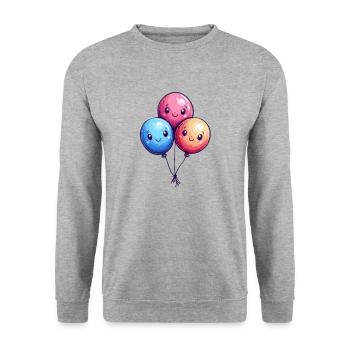 Balloons for children - Unisex Sweatshirt - salt & pepper - Front - Alina (178cm) & Michal (187cm)