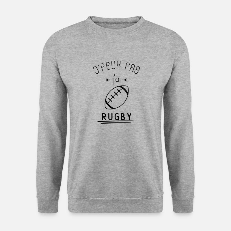 Ich kann nicht, ich kann Rugby spielen - Unisex Pullover - Weißgrau meliert