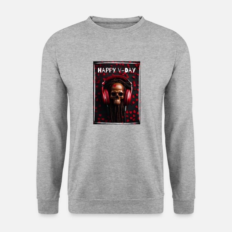 valentines day - Unisex Pullover - Weißgrau meliert