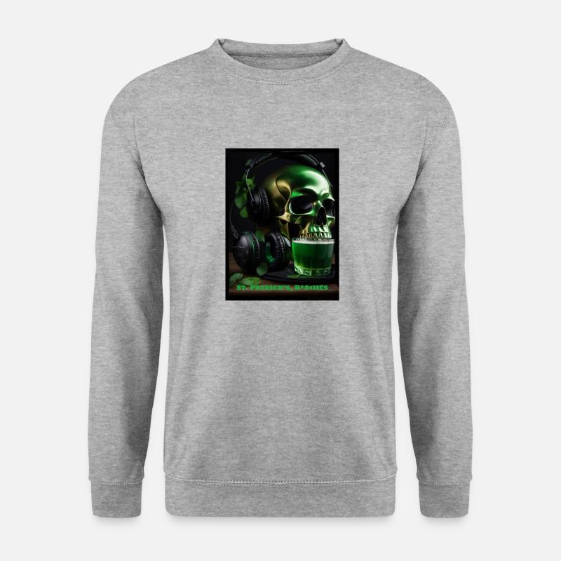 St. Patrick‘s Day - Unisex Pullover - Weißgrau meliert