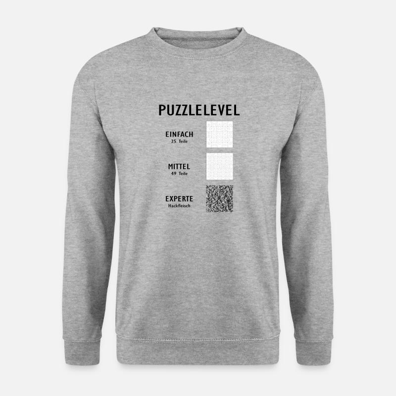 PUZZLESPAß! - Griller - Unisex Pullover - Weißgrau meliert