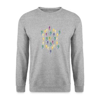 La tortue d'amour. - Sweat-shirt Unisexe - gris chiné - Devant - Alina (178cm) & Michal (187cm)