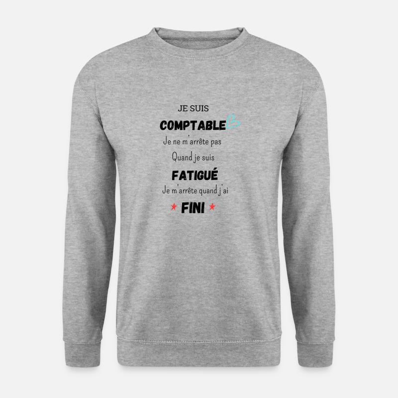 Buchhaltung Humor - Unisex Pullover - Weißgrau meliert