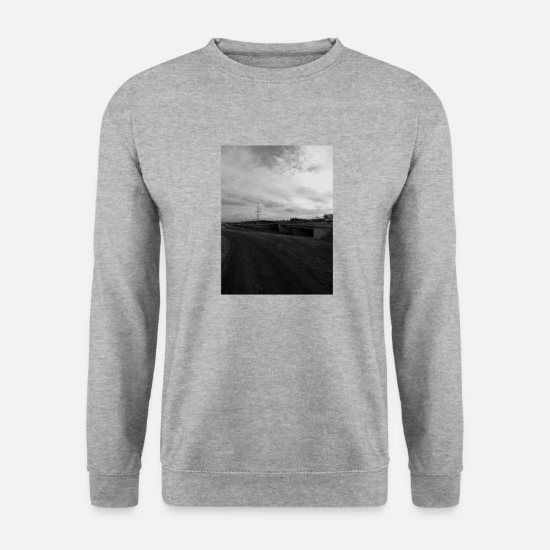 Schnelle Welt - Unisex Pullover - Weißgrau meliert