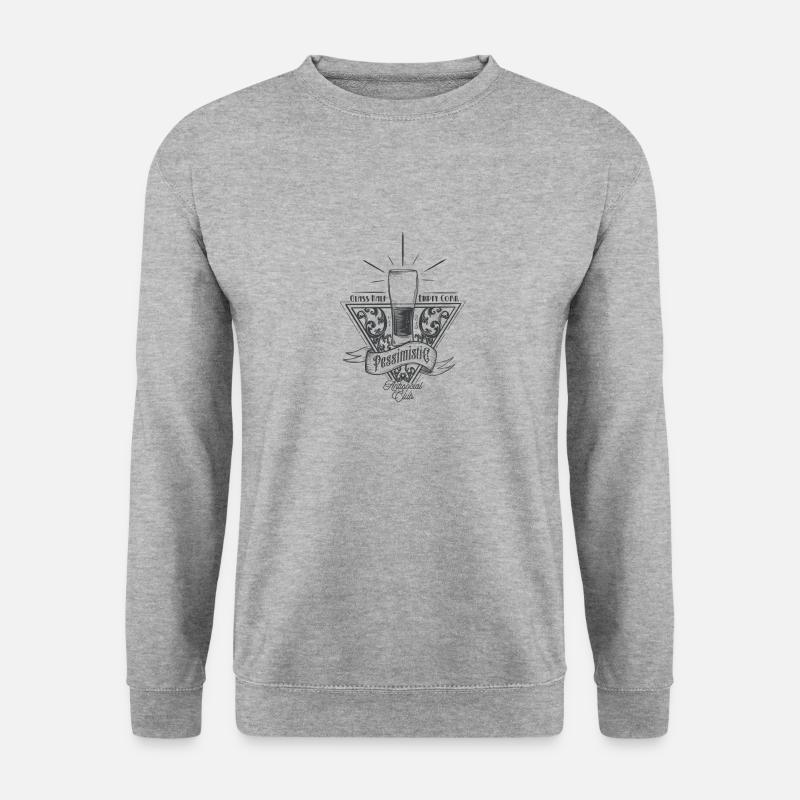 Pessimist - Unisex Pullover - Weißgrau meliert