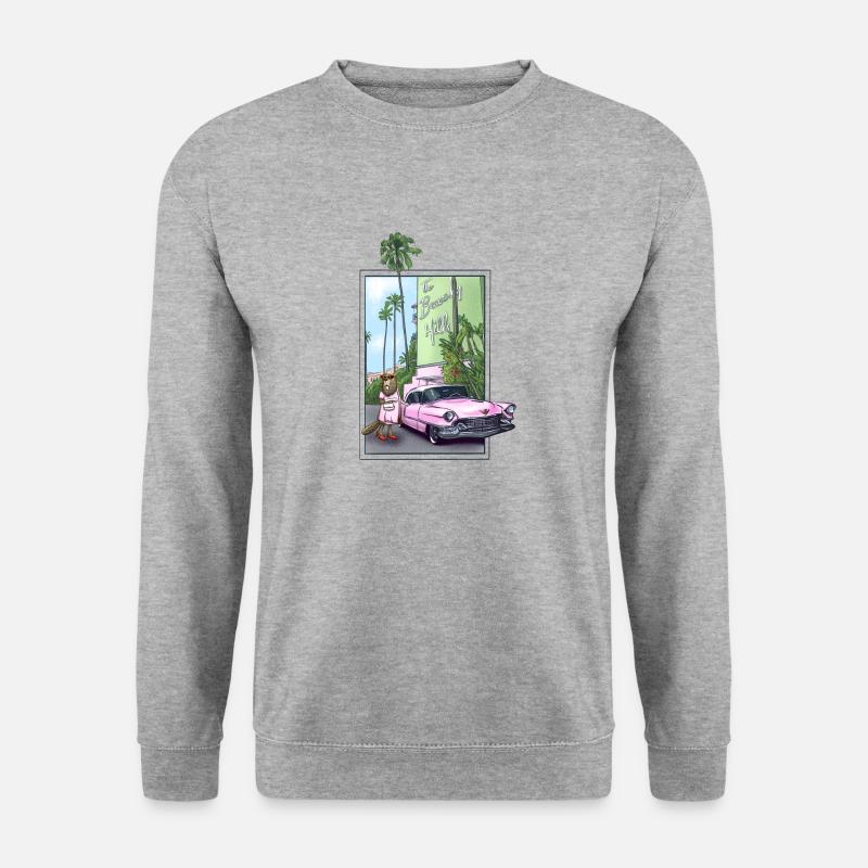 Biberige Hügel - Unisex Pullover - Weißgrau meliert