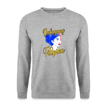 Philippines Drapeau philippin Philippines I Cadeau - Sweat-shirt Unisexe - gris chiné - Devant - Alina (178cm) & Michal (187cm)