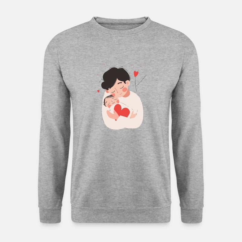 Father and son/daughter newborn - Unisex Sweatshirt - salt & pepper