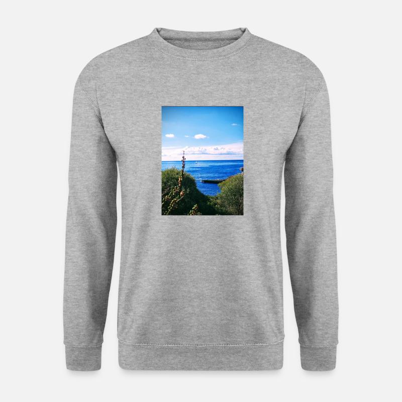 Meerblick Meerliebe - Unisex Pullover - Weißgrau meliert