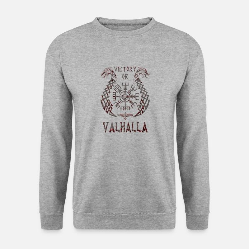 Wikinger norden valhalla schweden skandinavien flaga - Unisex Pullover - Weißgrau meliert