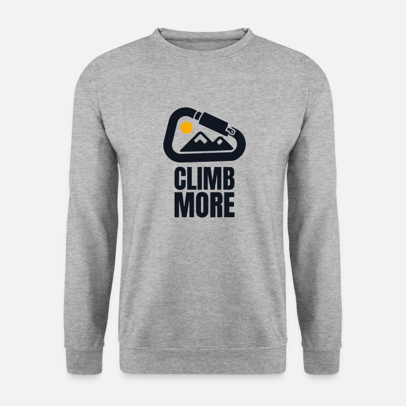 Grimpez plus - Cadeau de grimpeur - Sweat-shirt Unisexe - gris chiné