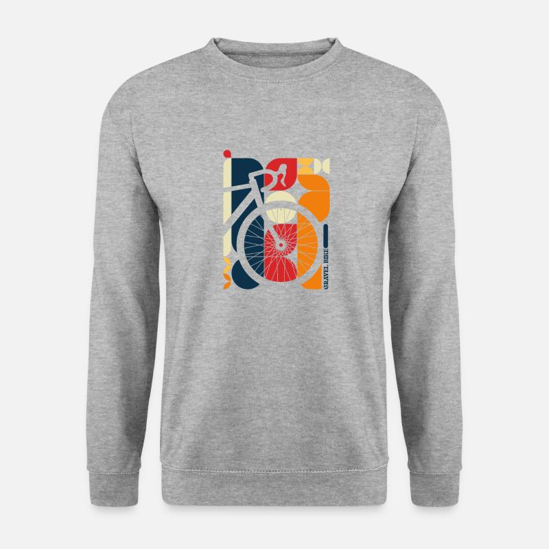 Abstrakter moderner Design-Kies - Unisex Pullover - Weißgrau meliert