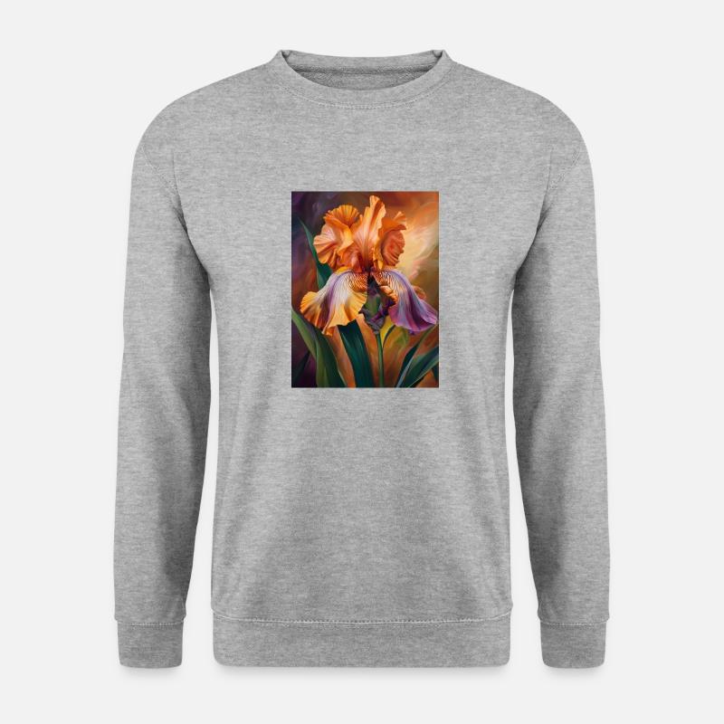 Iris FL 23 - Unisex Pullover - Weißgrau meliert