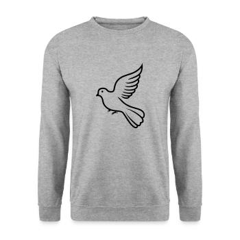 Dove - Unisex Sweatshirt - salt & pepper - Front - Alina (178cm) & Michal (187cm)