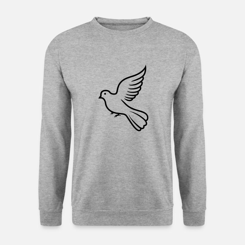 Taube - Unisex Pullover - Weißgrau meliert
