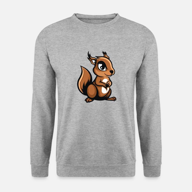 eichhörnchen - Unisex Pullover - Weißgrau meliert