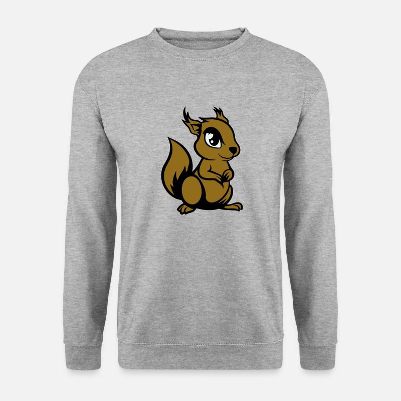 Écureuil Bande Dessinée Animal - Sweat-shirt Unisexe - gris chiné