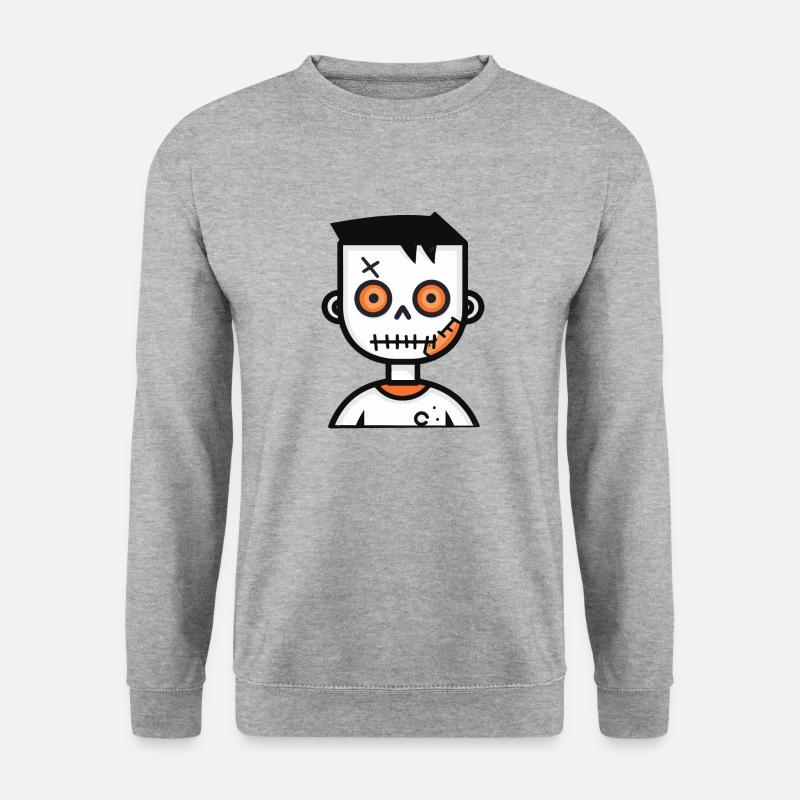 Zombie Halloween Gruselig - Unisex Pullover - Weißgrau meliert