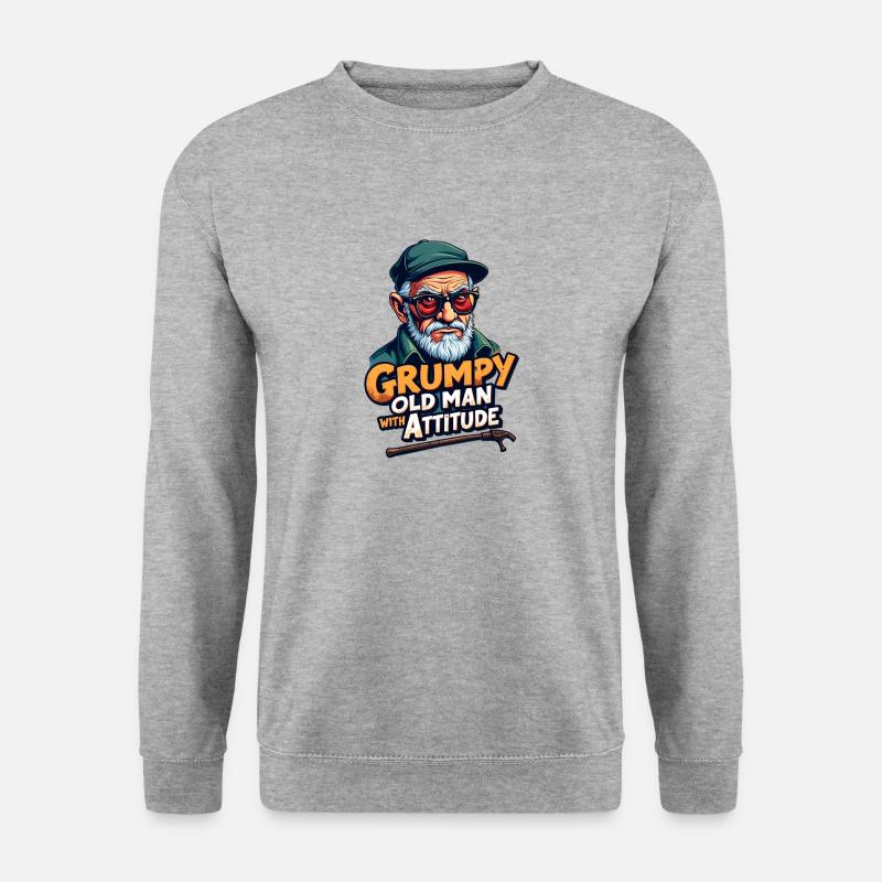 MÜRRISCHER OLDMAN - Unisex Pullover - Weißgrau meliert