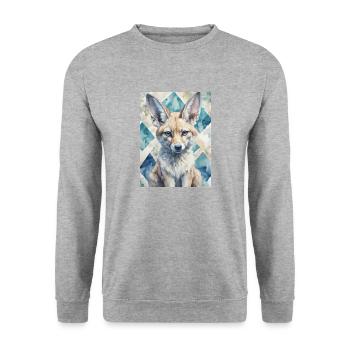 Colorful Elephant - Unisex Sweatshirt - salt & pepper - Front - Alina (178cm) & Michal (187cm)